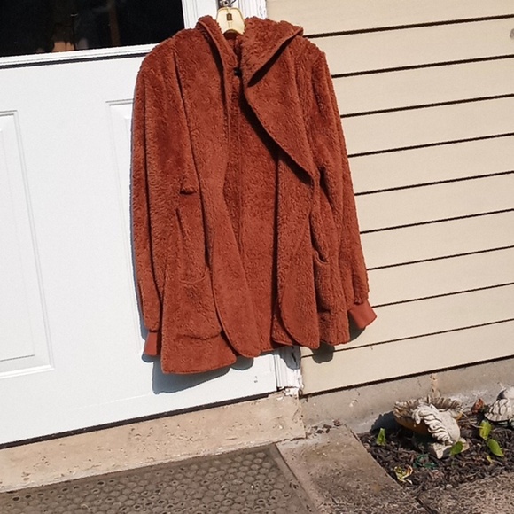 zanana Jackets & Blazers - Pumpkin fleece with hood. Size XL